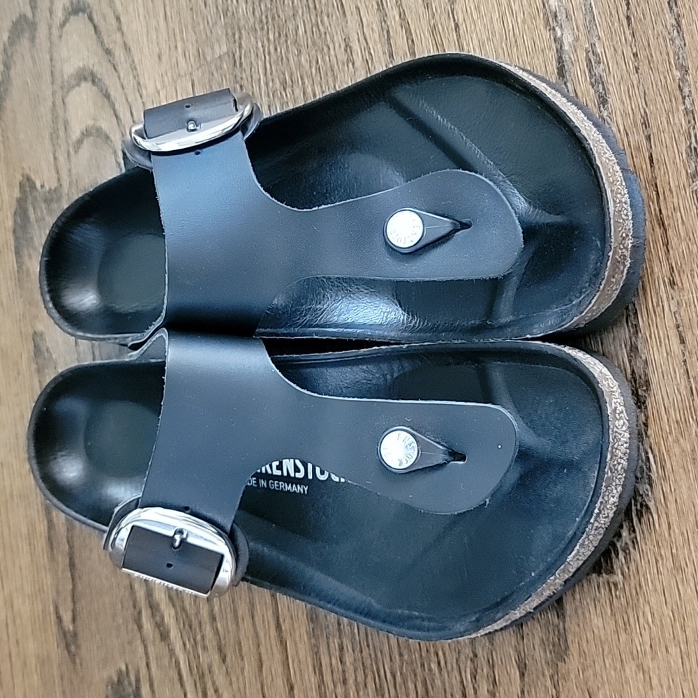 Birkenstock Gizeh Big Buckle, Black Size 11